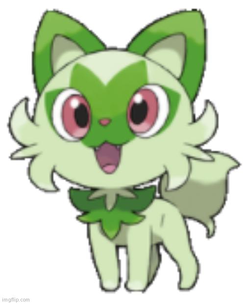 Weed Cat Jumpscare | image tagged in sprigatito | made w/ Imgflip meme maker