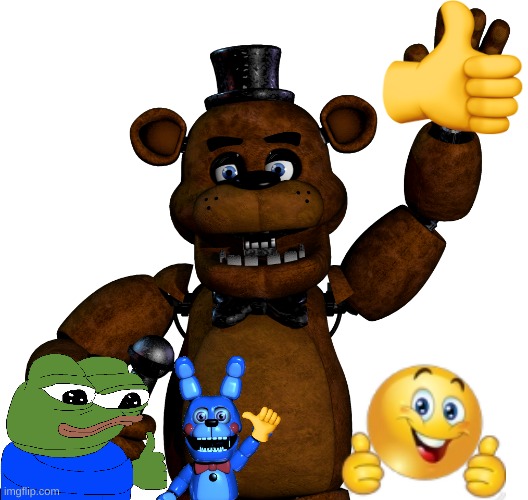 freddy happy wave | image tagged in freddy happy wave | made w/ Imgflip meme maker