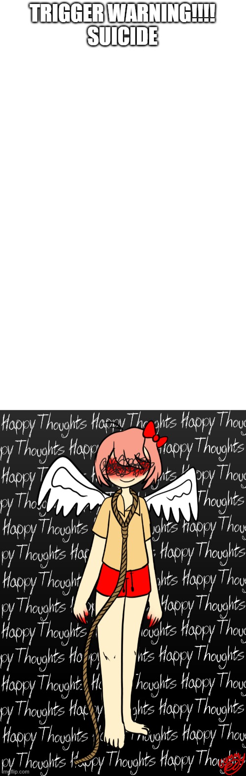 Sayori | TRIGGER WARNING!!!!
SUICIDE | image tagged in doki doki literature club,drawing,art | made w/ Imgflip meme maker