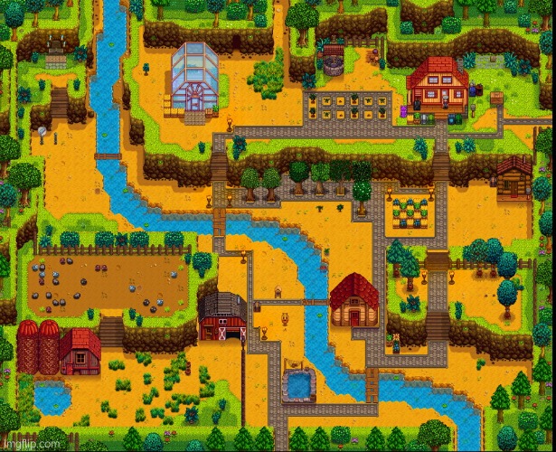 Beautiful Stardew Valley farm | image tagged in beautiful stardew valley farm | made w/ Imgflip meme maker