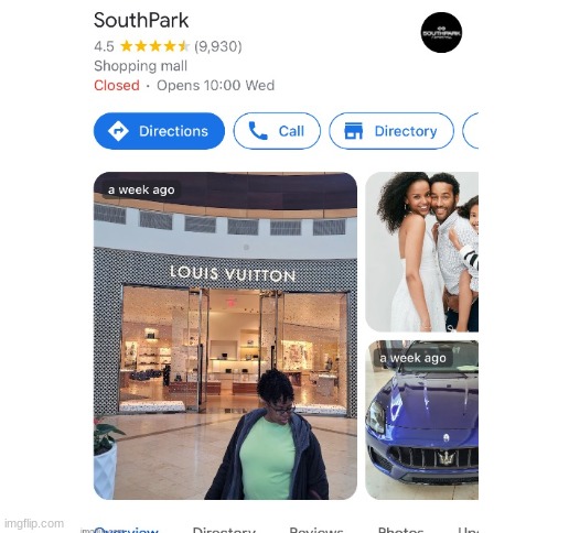 oh look they fixed the mall | image tagged in blank white template,memes,funny,south park,mall | made w/ Imgflip meme maker
