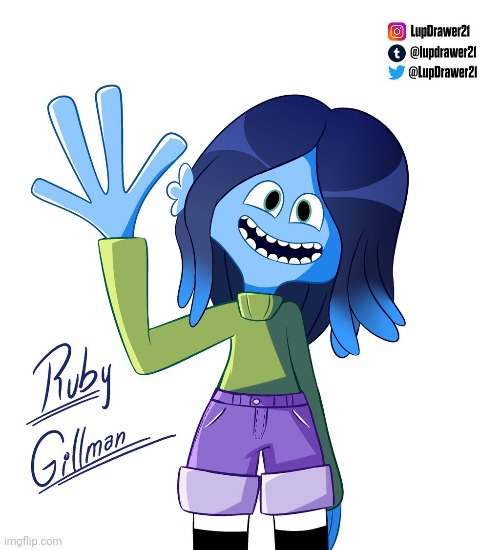 She's a very shy teenage kraken, but she's nice (Art by Steven1Loud7Phatom) | made w/ Imgflip meme maker