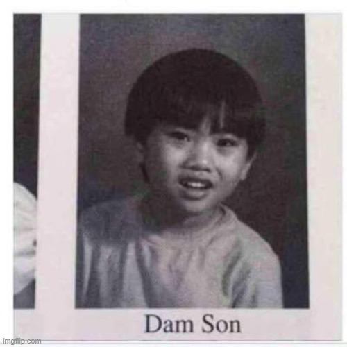 Dam Son | image tagged in dam son | made w/ Imgflip meme maker
