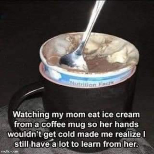 Wow, do I ever have a lot to learn | image tagged in memes,coffee mug,ice cream | made w/ Imgflip meme maker
