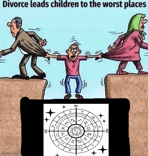 Truely bad places | image tagged in divorce leads children to the worst places,astrology,truth | made w/ Imgflip meme maker