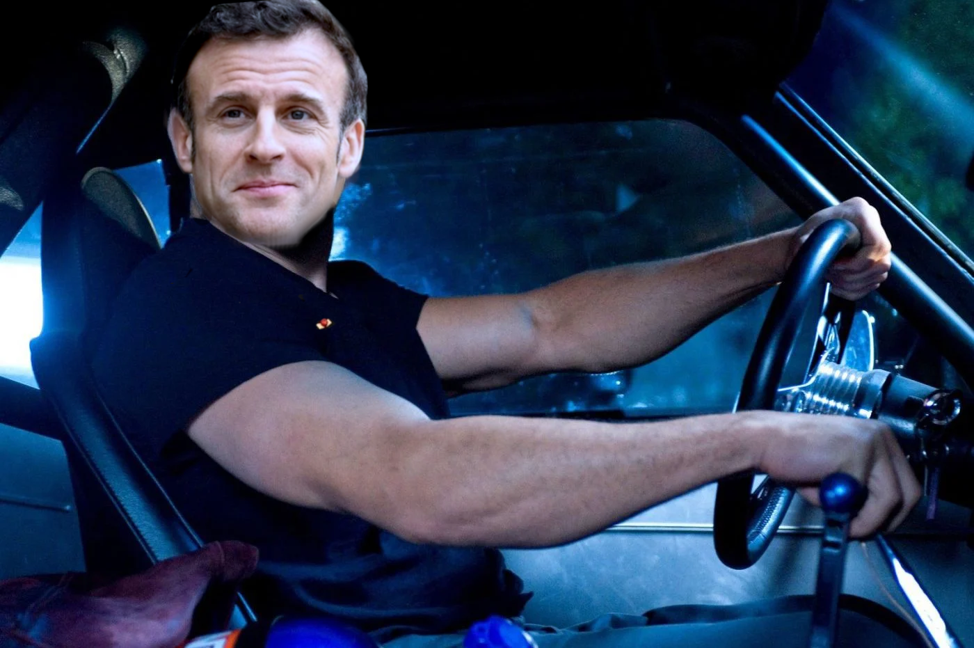 High Quality Macron chauffard de la république Blank Meme Template