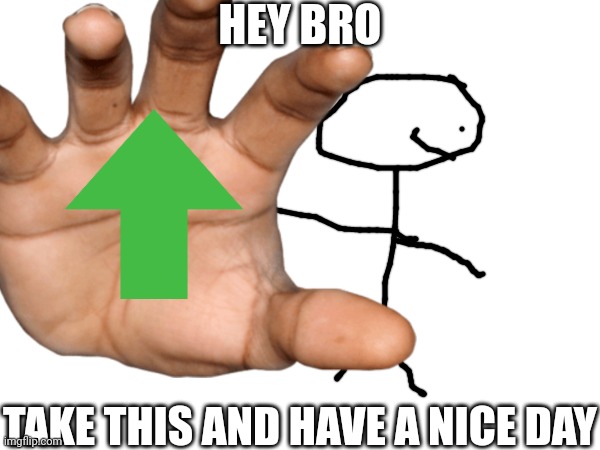 take this | HEY BRO; TAKE THIS AND HAVE A NICE DAY | image tagged in memes | made w/ Imgflip meme maker