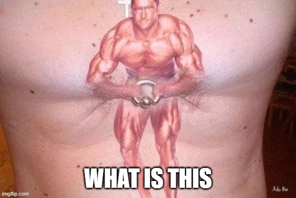 WHAT IS THIS | image tagged in bad tattoos,memes,funny | made w/ Imgflip meme maker