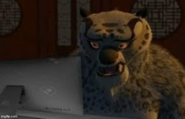 10 upvotes and i post this in the horny stream (lord help me) | image tagged in tai lung at the computer | made w/ Imgflip meme maker