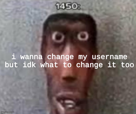 i wanna change my username but idk what to change it too | made w/ Imgflip meme maker