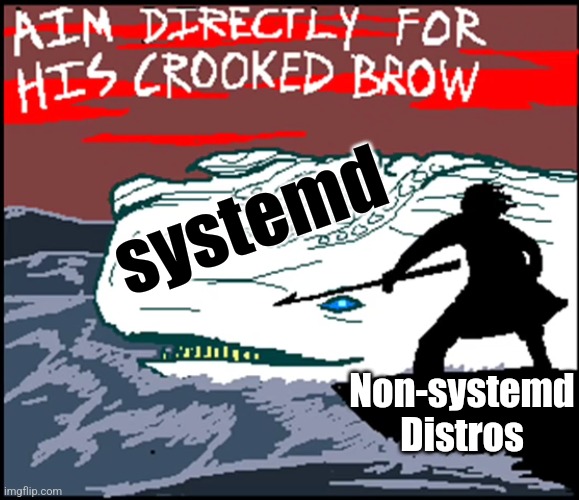 systemd; Non-systemd Distros | image tagged in linuxmemes | made w/ Imgflip meme maker