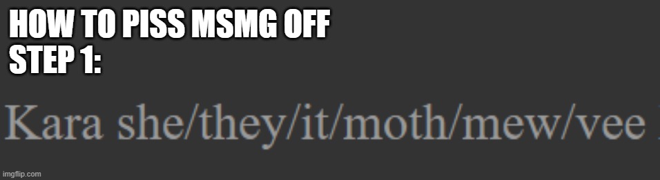 HOW TO PISS MSMG OFF
STEP 1: | made w/ Imgflip meme maker