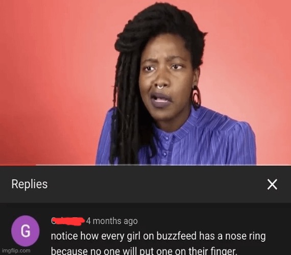 Cursed buzzfeed girl | image tagged in cursed,comments,funny | made w/ Imgflip meme maker