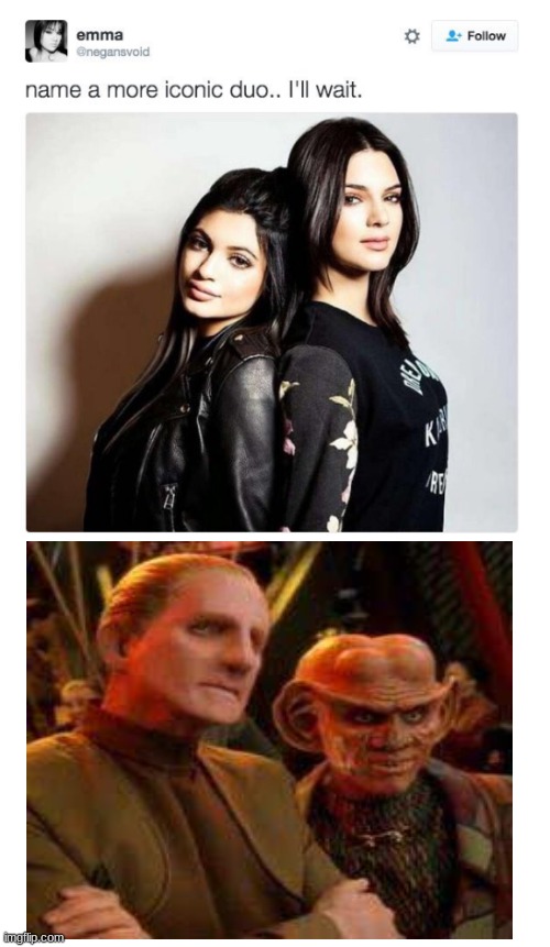 Odo and Quark | image tagged in name a more iconic duo | made w/ Imgflip meme maker