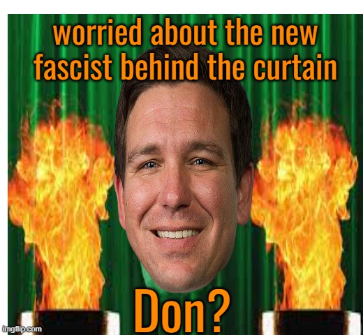 worried about the new fascist behind the curtain Don? | made w/ Imgflip meme maker