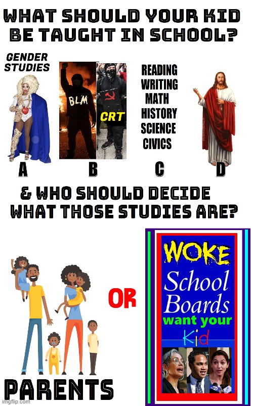 Parents or School Boards? | image tagged in vince vance,woke,progressive,school board,gender identity,crt | made w/ Imgflip meme maker