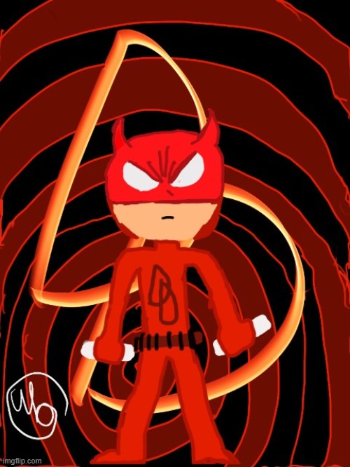 This was a Daredevil drawing I did back when I decided to draw again | image tagged in daredevil,ipad,colorized,it's okay | made w/ Imgflip meme maker