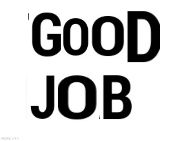 Good Job | image tagged in memes | made w/ Imgflip meme maker