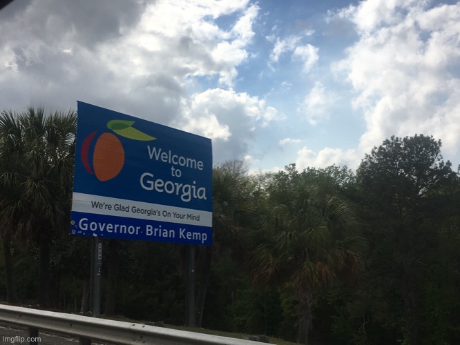 I took a Picture of the South Carolina Georgia Border when my Family is going to Disneyworld | image tagged in share your own photos | made w/ Imgflip meme maker