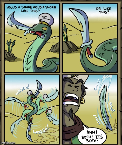 Snake swords | image tagged in snakes,snake,sword,swords,comics,comics/cartoons | made w/ Imgflip meme maker