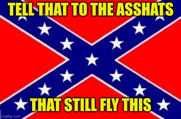 Dixie Flag | TELL THAT TO THE ASSHATS THAT STILL FLY THIS | image tagged in dixie flag | made w/ Imgflip meme maker