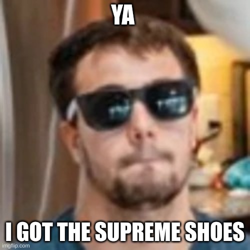 ya baby | YA; I GOT THE SUPREME SHOES | image tagged in ya baby | made w/ Imgflip meme maker