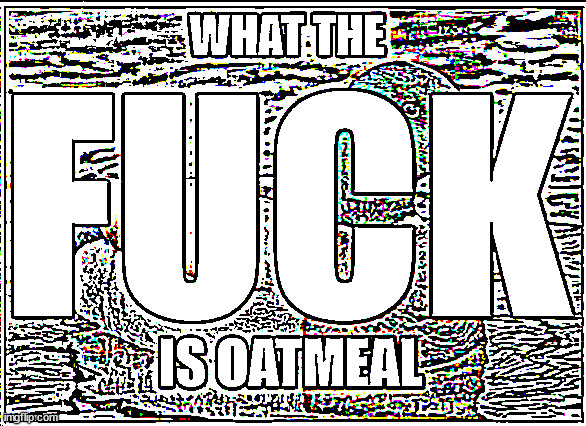 wtf is oatmeal | image tagged in wtf is oatmeal | made w/ Imgflip meme maker