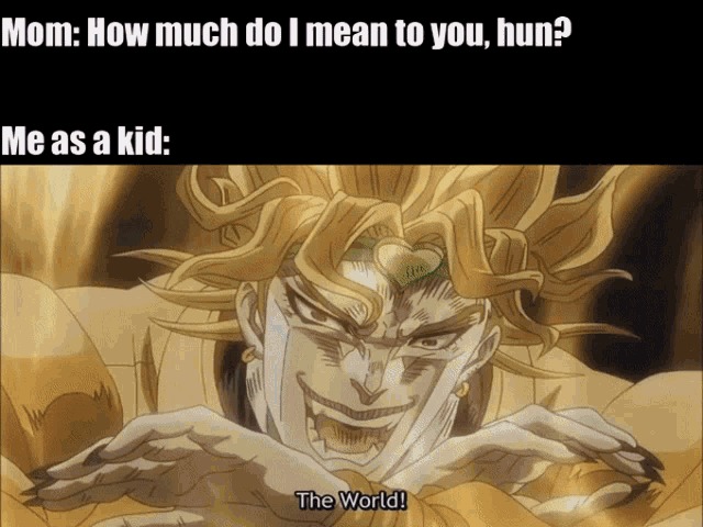 High Quality ZA WARUDO!!!! Blank Meme Template