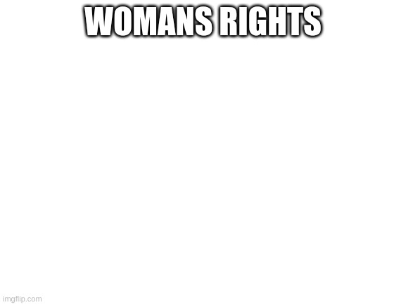 Blank White Template | WOMANS RIGHTS | image tagged in blank white template | made w/ Imgflip meme maker