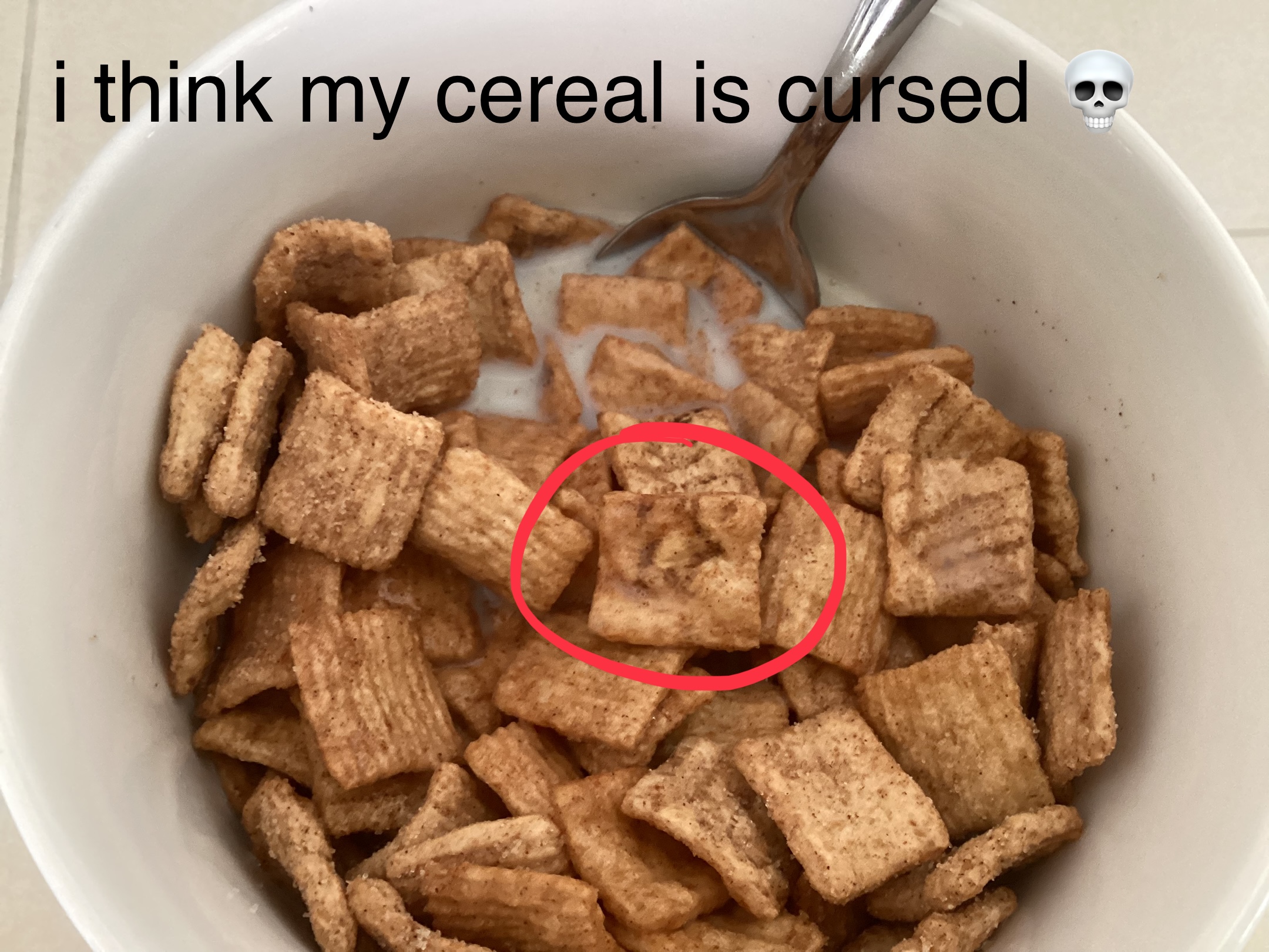 cursed cereal Blank Meme Template