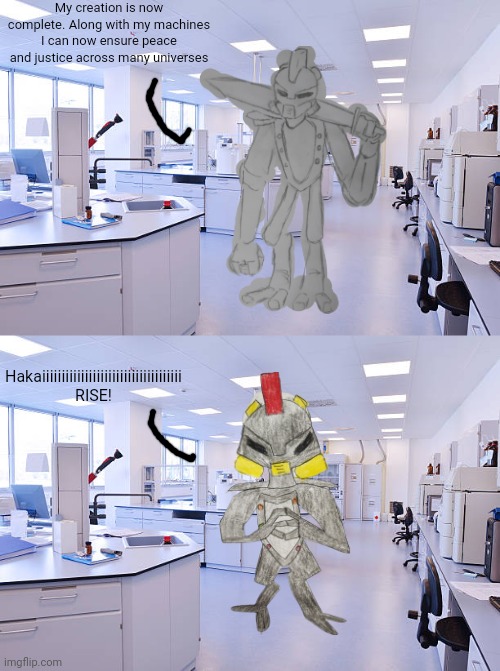 Teaser for a very important character coming up >:) | My creation is now complete. Along with my machines I can now ensure peace and justice across many universes; Hakaiiiiiiiiiiiiiiiiiiiiiiiiiiiiiiiiiiii RISE! | made w/ Imgflip meme maker