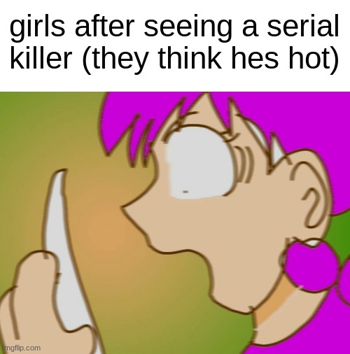¨hes so cute¨ no, he killed 84 people. | girls after seeing a serial killer (they think hes hot) | image tagged in girl astonished,serial killer,girls,cute | made w/ Imgflip meme maker