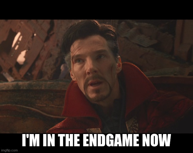 When I forgot to wake up at breakfast during Ramadan | I'M IN THE ENDGAME NOW | image tagged in we're in the endgame now,marvel cinematic universe,doctor strange,ramadan | made w/ Imgflip meme maker