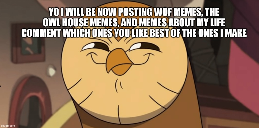 ye | YO I WILL BE NOW POSTING WOF MEMES, THE OWL HOUSE MEMES, AND MEMES ABOUT MY LIFE COMMENT WHICH ONES YOU LIKE BEST OF THE ONES I MAKE | image tagged in the owl house,wings of fire | made w/ Imgflip meme maker