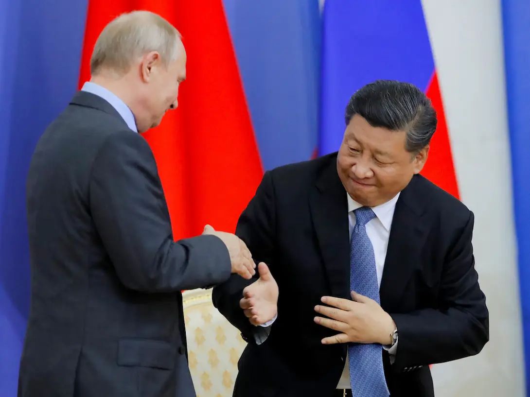Putin and Xi - Russia and China are gonna TagTeam the USA. Blank Meme Template