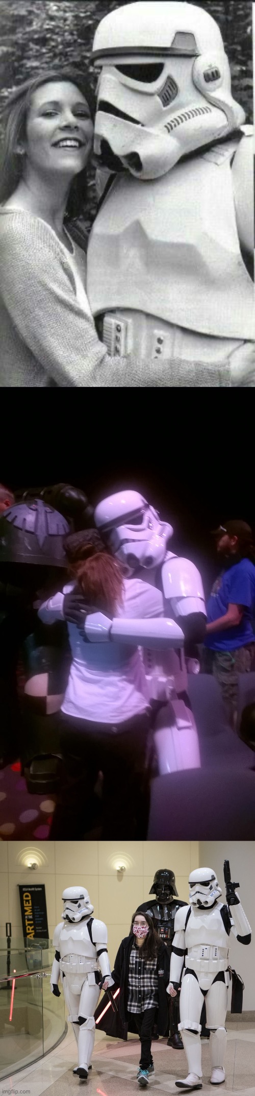Stormtroopers need hugs too | image tagged in hugs,hug,stormtrooper | made w/ Imgflip meme maker