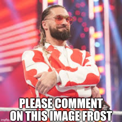 Seth Rollins | IF YOU ARE GAY; PLEASE COMMENT ON THIS IMAGE FROST | image tagged in seth rollins | made w/ Imgflip meme maker