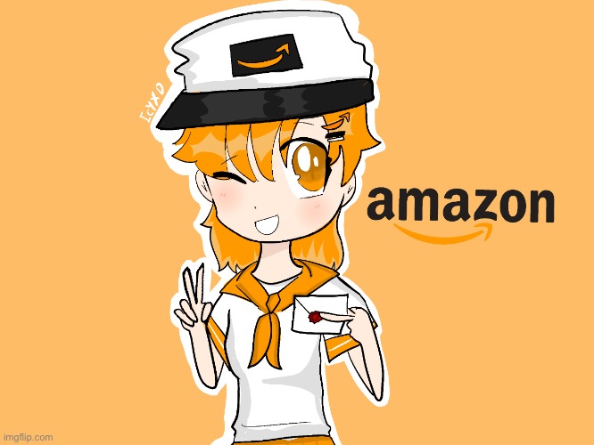 Amazon-Chan (art by me) | image tagged in amazon,anime girl | made w/ Imgflip meme maker