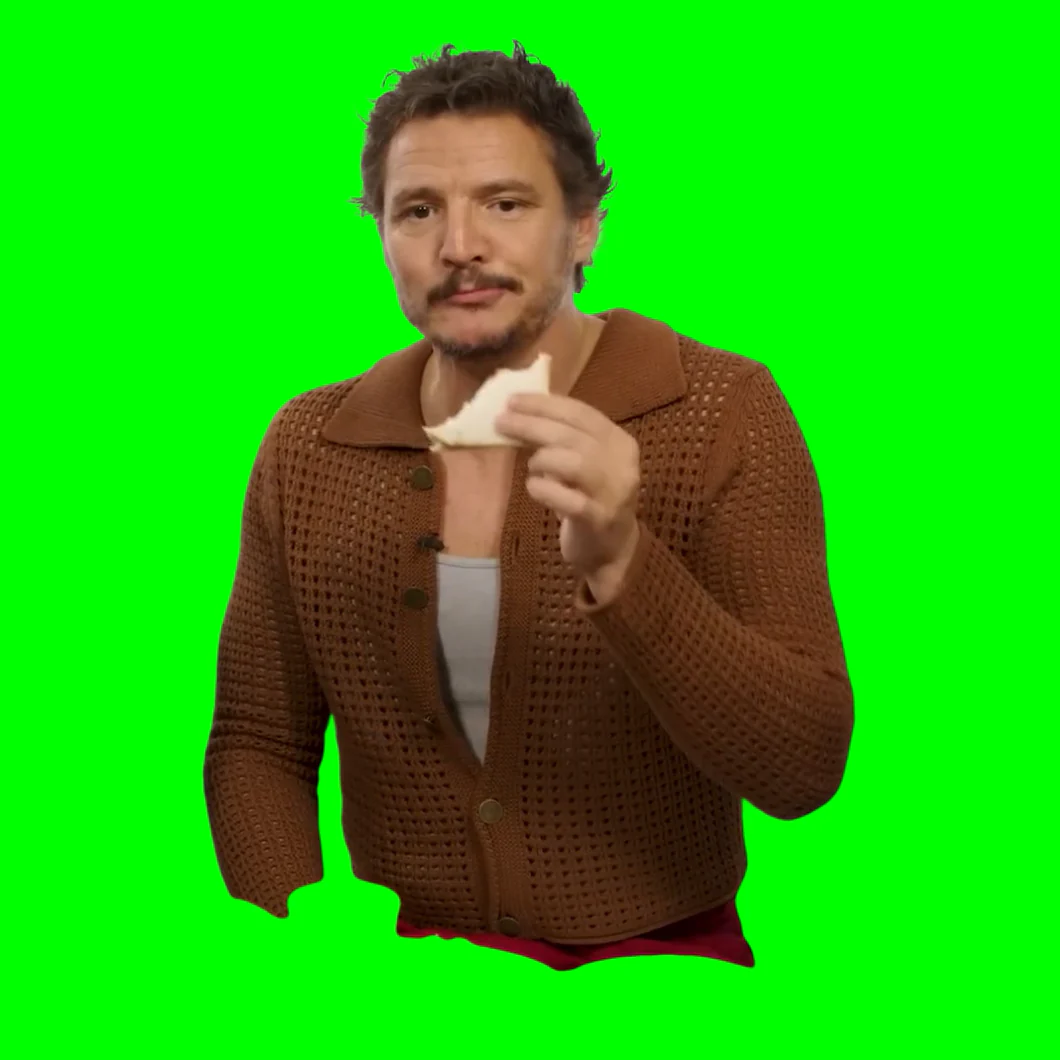 Pedro Pascal eating sandwich Blank Template Imgflip