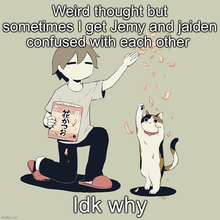 Avogado6 | Weird thought but sometimes I get Jemy and jaiden confused with each other; Idk why | image tagged in avogado6 | made w/ Imgflip meme maker