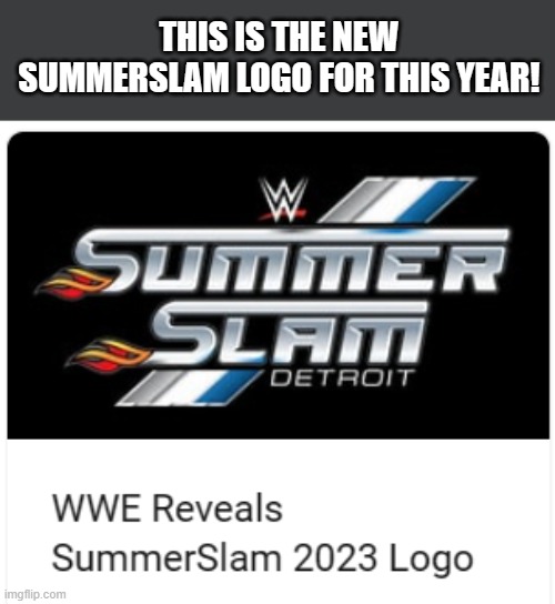 I think it looks awesome! | THIS IS THE NEW SUMMERSLAM LOGO FOR THIS YEAR! | image tagged in wwe | made w/ Imgflip meme maker