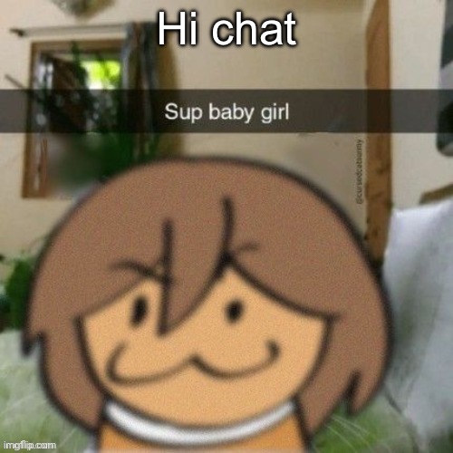 Sup baby girl | Hi chat | image tagged in sup baby girl | made w/ Imgflip meme maker