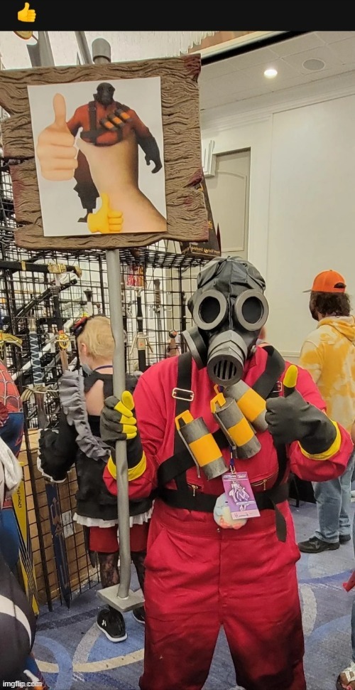 Pyro Thumbs Up | image tagged in pyro thumbs up | made w/ Imgflip meme maker