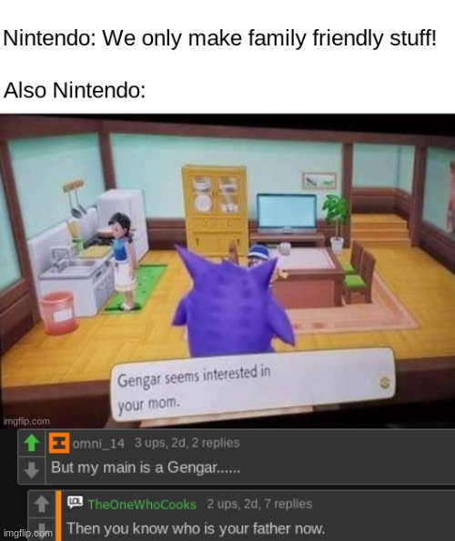 Cursed Gengar | image tagged in pokemon | made w/ Imgflip meme maker