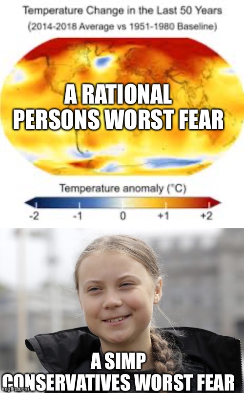 A RATIONAL PERSONS WORST FEAR; A SIMP CONSERVATIVES WORST FEAR | image tagged in global warming map,my childhood is ruined | made w/ Imgflip meme maker