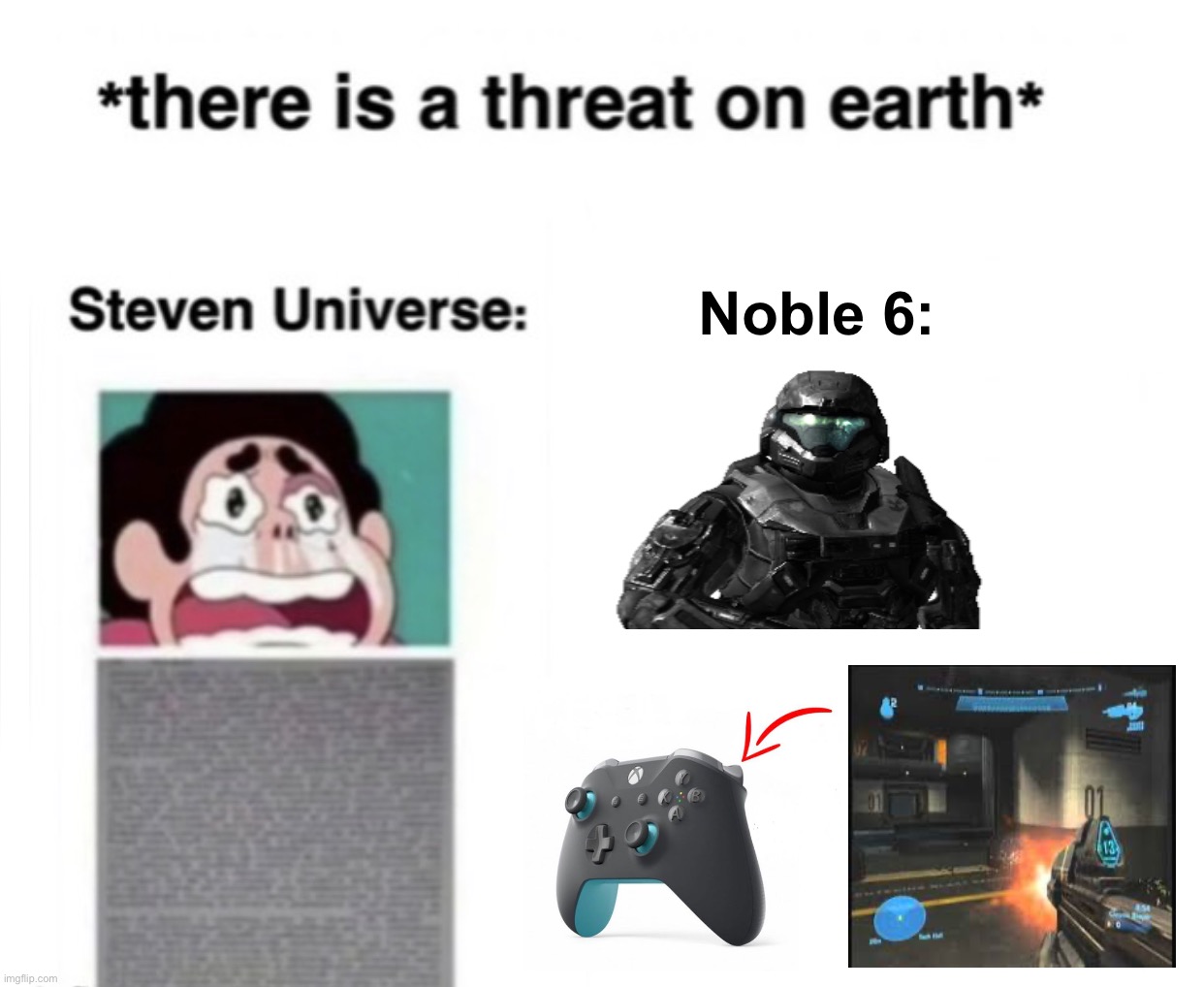 *There is a threat on earth* | Noble 6: | image tagged in there is a threat on earth | made w/ Imgflip meme maker