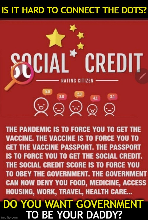 Reward & Punishment | IS IT HARD TO CONNECT THE DOTS? DO YOU WANT GOVERNMENT; TO BE YOUR DADDY? | image tagged in politics,evil government,punishment,reward,social credit,communists | made w/ Imgflip meme maker