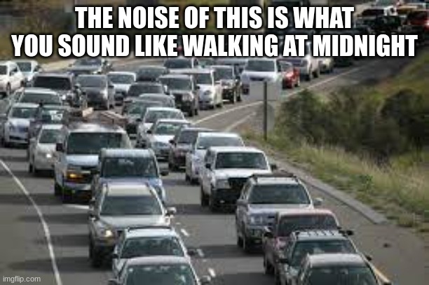 THE NOISE OF THIS IS WHAT YOU SOUND LIKE WALKING AT MIDNIGHT | image tagged in funny,funny memes | made w/ Imgflip meme maker