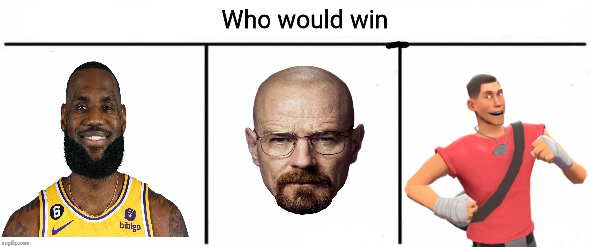 lebron walter or scout | image tagged in 3x who would win | made w/ Imgflip meme maker