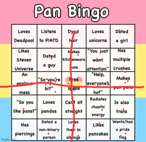 im doin some bingos | image tagged in pan bingo | made w/ Imgflip meme maker